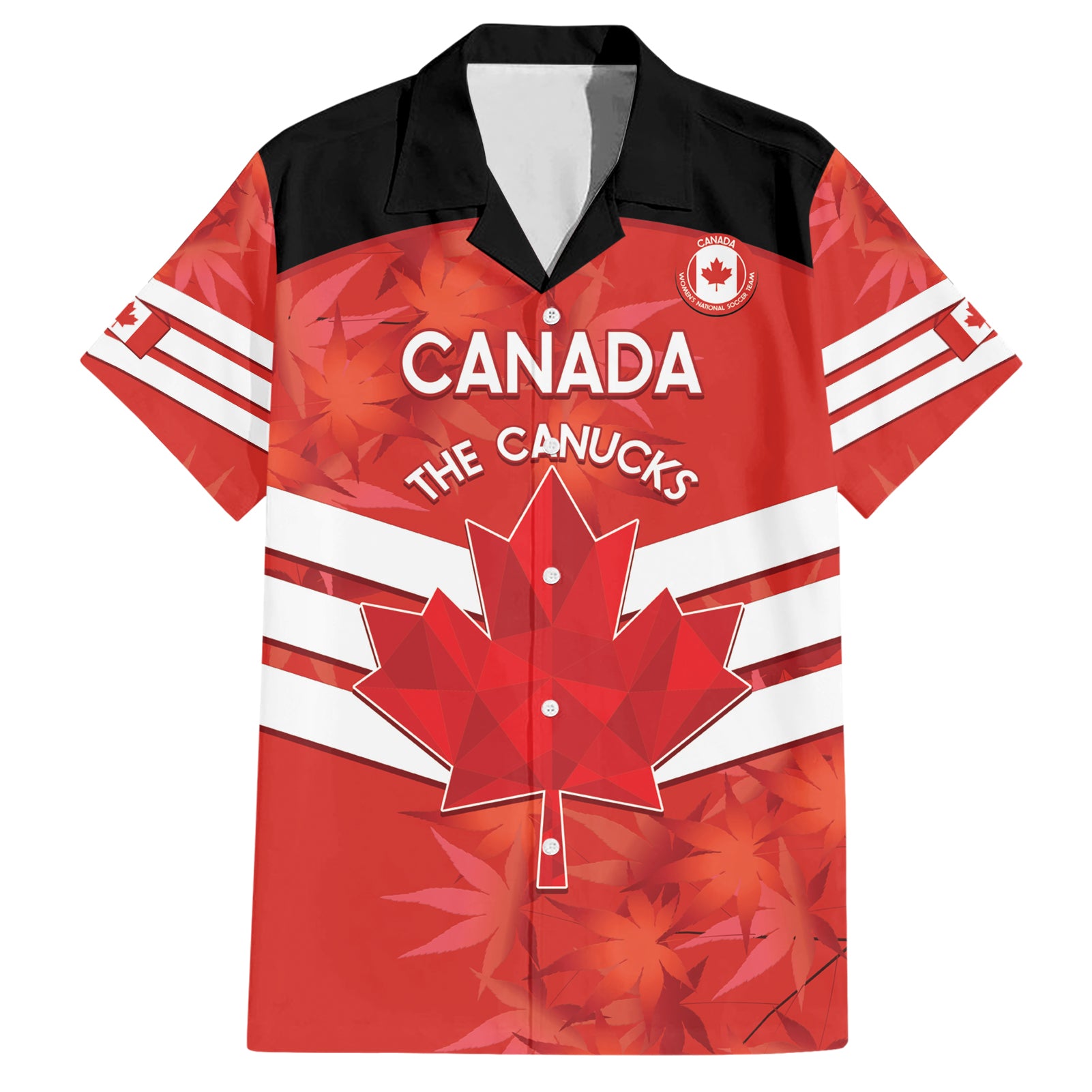 Custom Canada Soccer Hawaiian Shirt Summer 2024 Olympic Go Champions Canucks