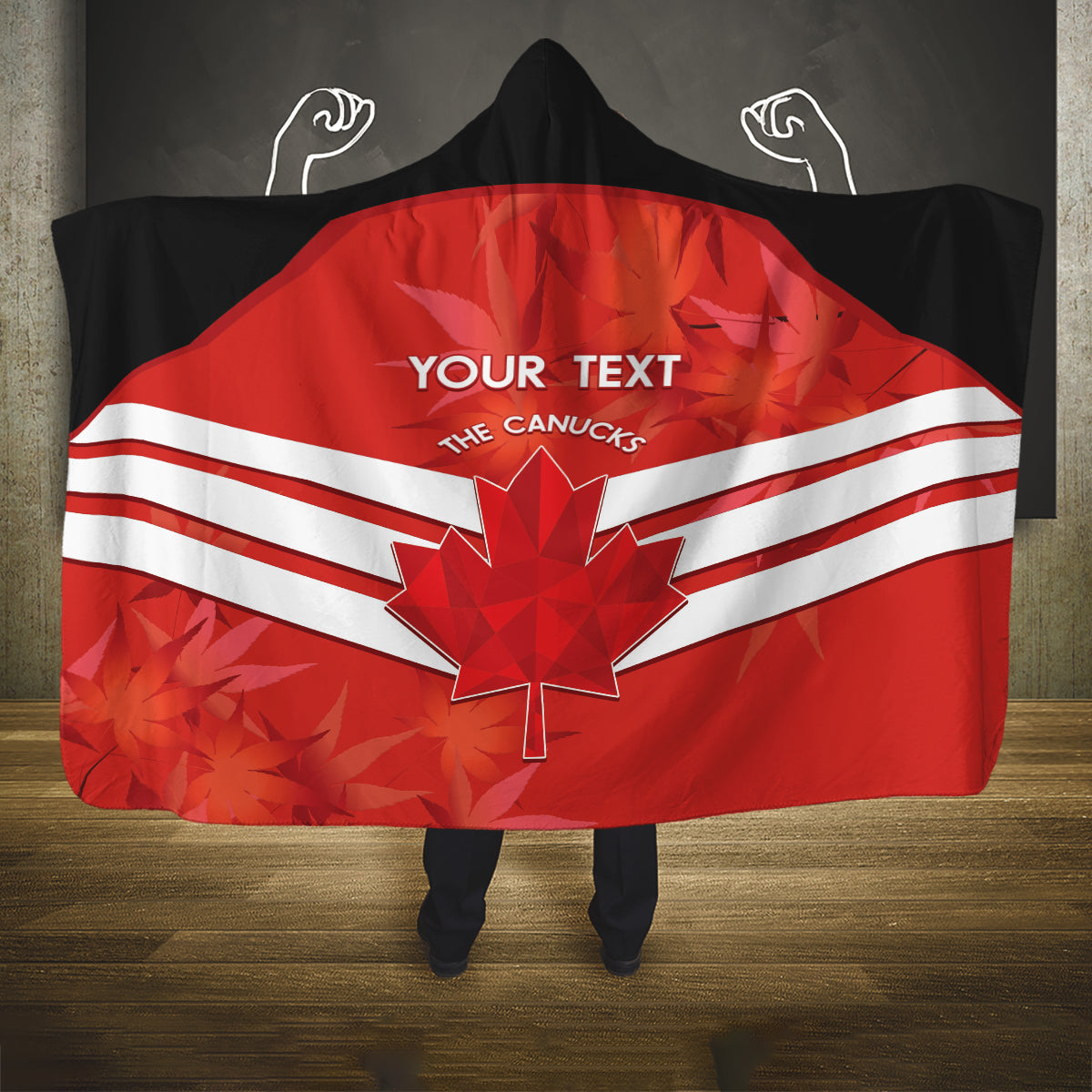 Custom Canada Soccer Hooded Blanket Summer 2024 Olympic Go Champions Canucks