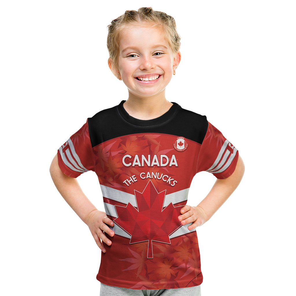Custom Canada Soccer Kid T Shirt Summer 2024 Olympic Go Champions Canucks