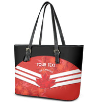 Custom Canada Soccer Leather Tote Bag Summer 2024 Go Champions Canucks - Wonder Print Shop