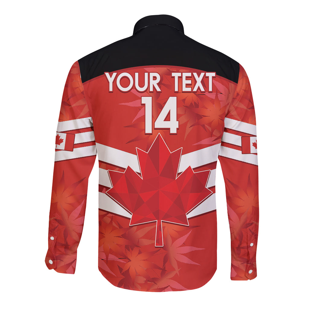 Custom Canada Soccer Long Sleeve Button Shirt Summer 2024 Go Champions Canucks - Wonder Print Shop
