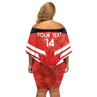 Custom Canada Soccer Off Shoulder Short Dress Summer 2024 Go Champions Canucks - Wonder Print Shop