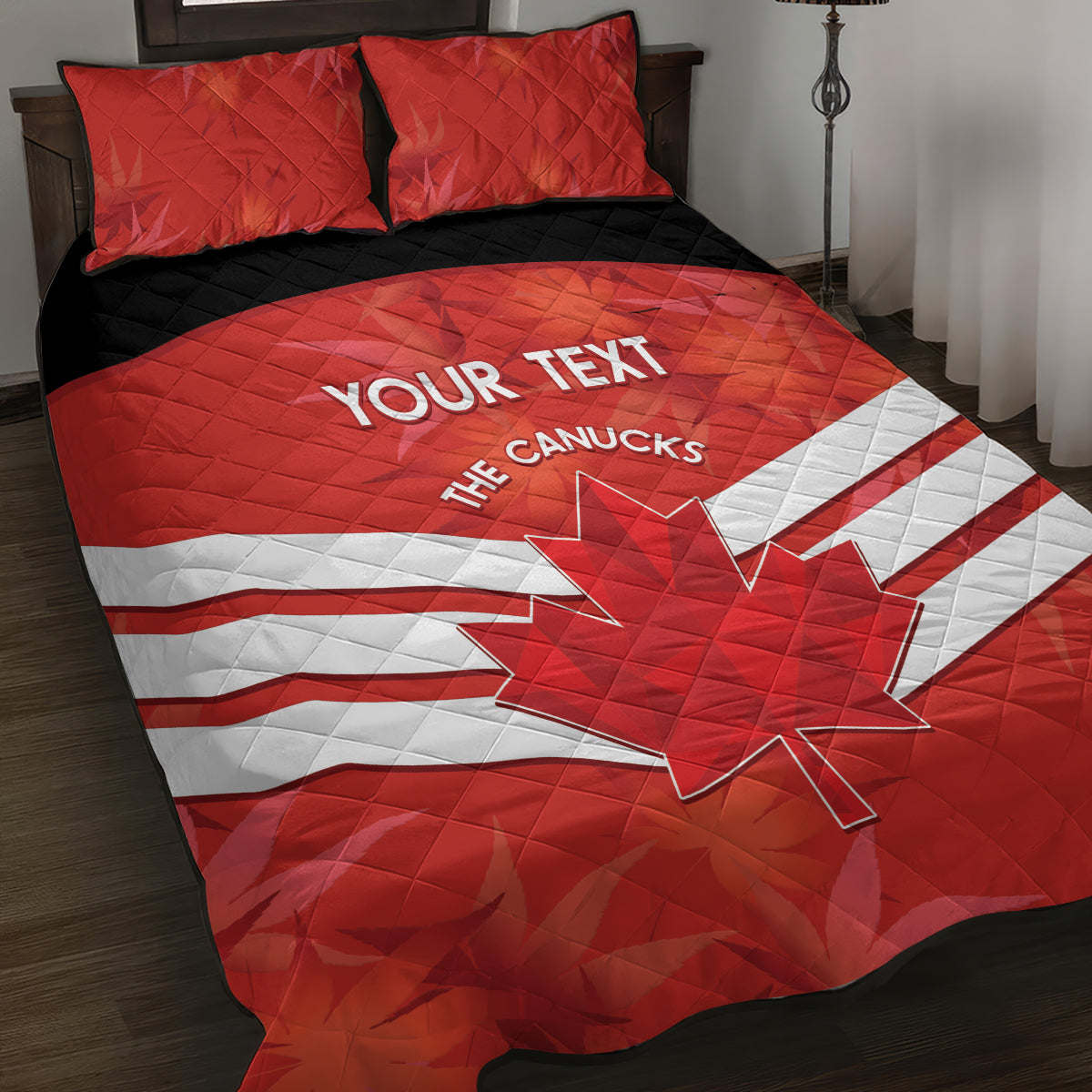 Custom Canada Soccer Quilt Bed Set Summer 2024 Go Champions Canucks - Wonder Print Shop
