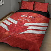 Custom Canada Soccer Quilt Bed Set Summer 2024 Go Champions Canucks - Wonder Print Shop