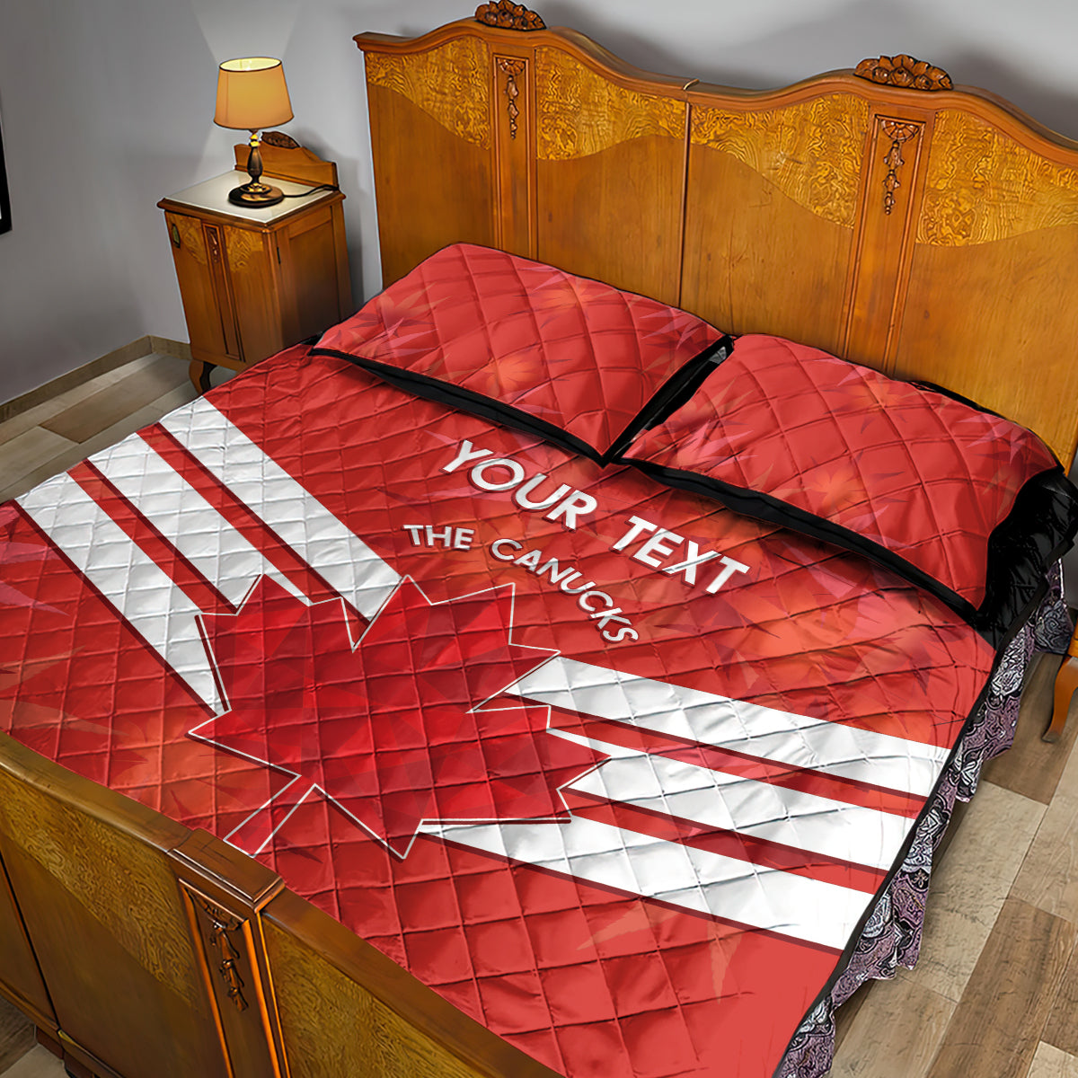 Custom Canada Soccer Quilt Bed Set Summer 2024 Go Champions Canucks - Wonder Print Shop