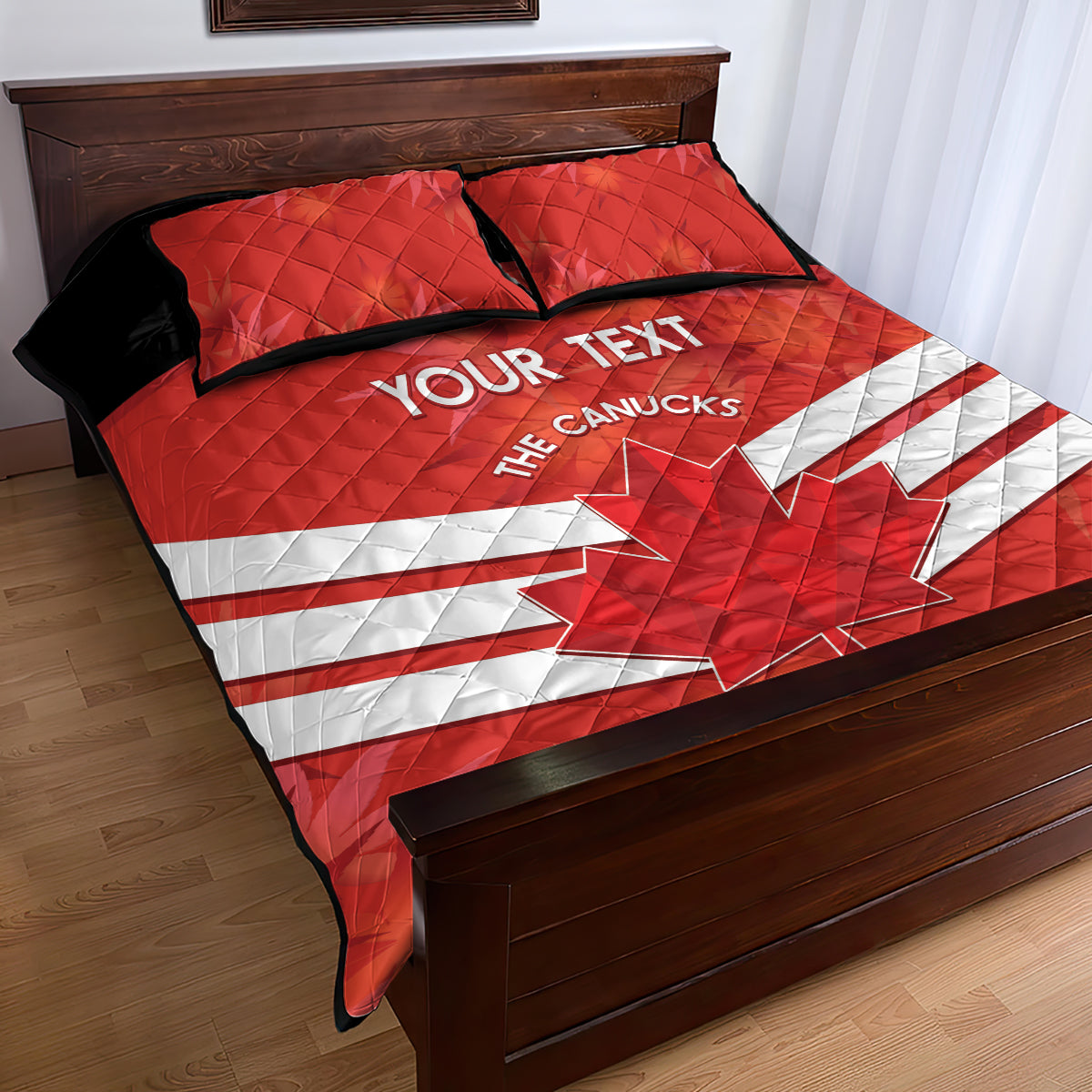 Custom Canada Soccer Quilt Bed Set Summer 2024 Go Champions Canucks - Wonder Print Shop