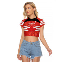 Custom Canada Soccer Raglan Cropped T Shirt Summer 2024 Go Champions Canucks - Wonder Print Shop