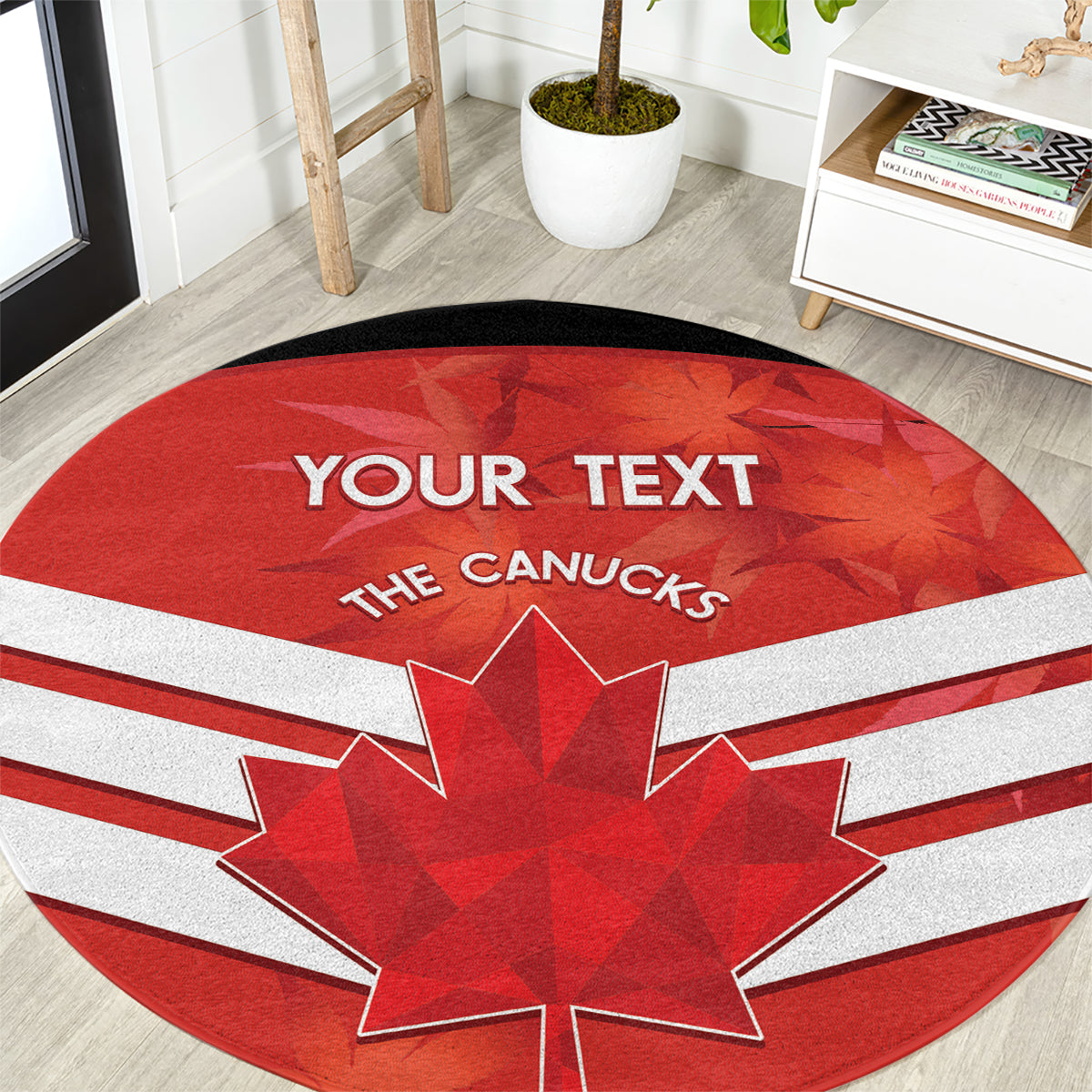Custom Canada Soccer Round Carpet Summer 2024 Olympic Go Champions Canucks