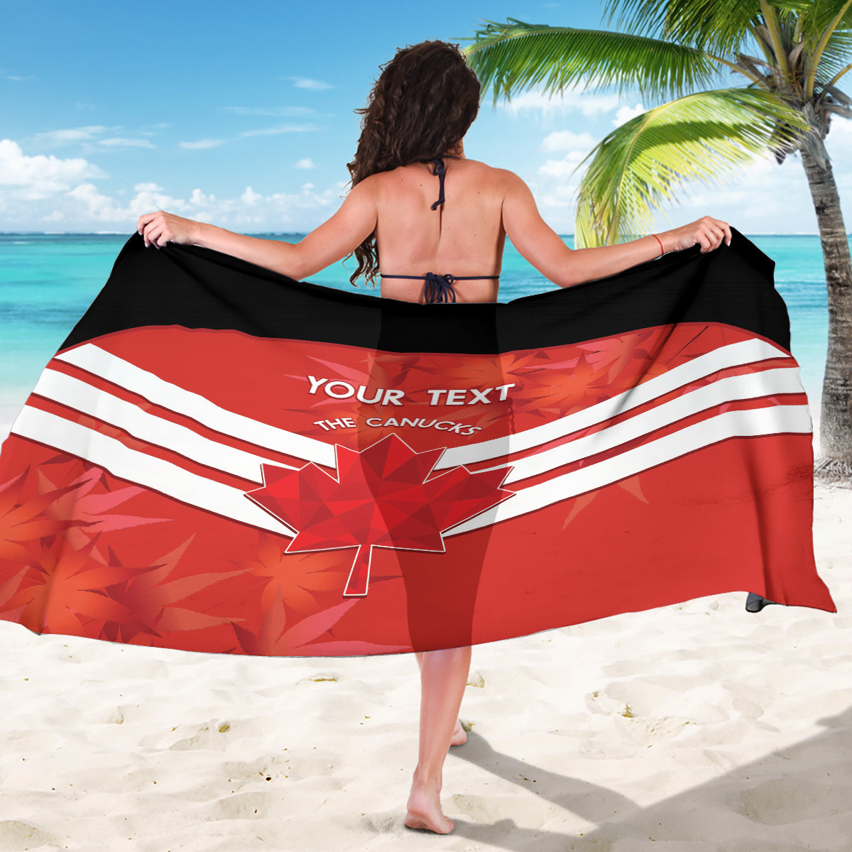 Custom Canada Soccer Sarong Summer 2024 Go Champions Canucks - Wonder Print Shop