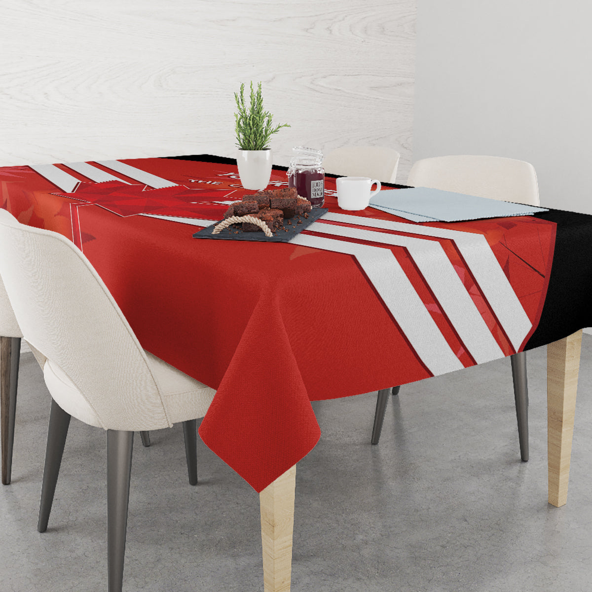 Custom Canada Soccer Tablecloth Summer 2024 Go Champions Canucks - Wonder Print Shop