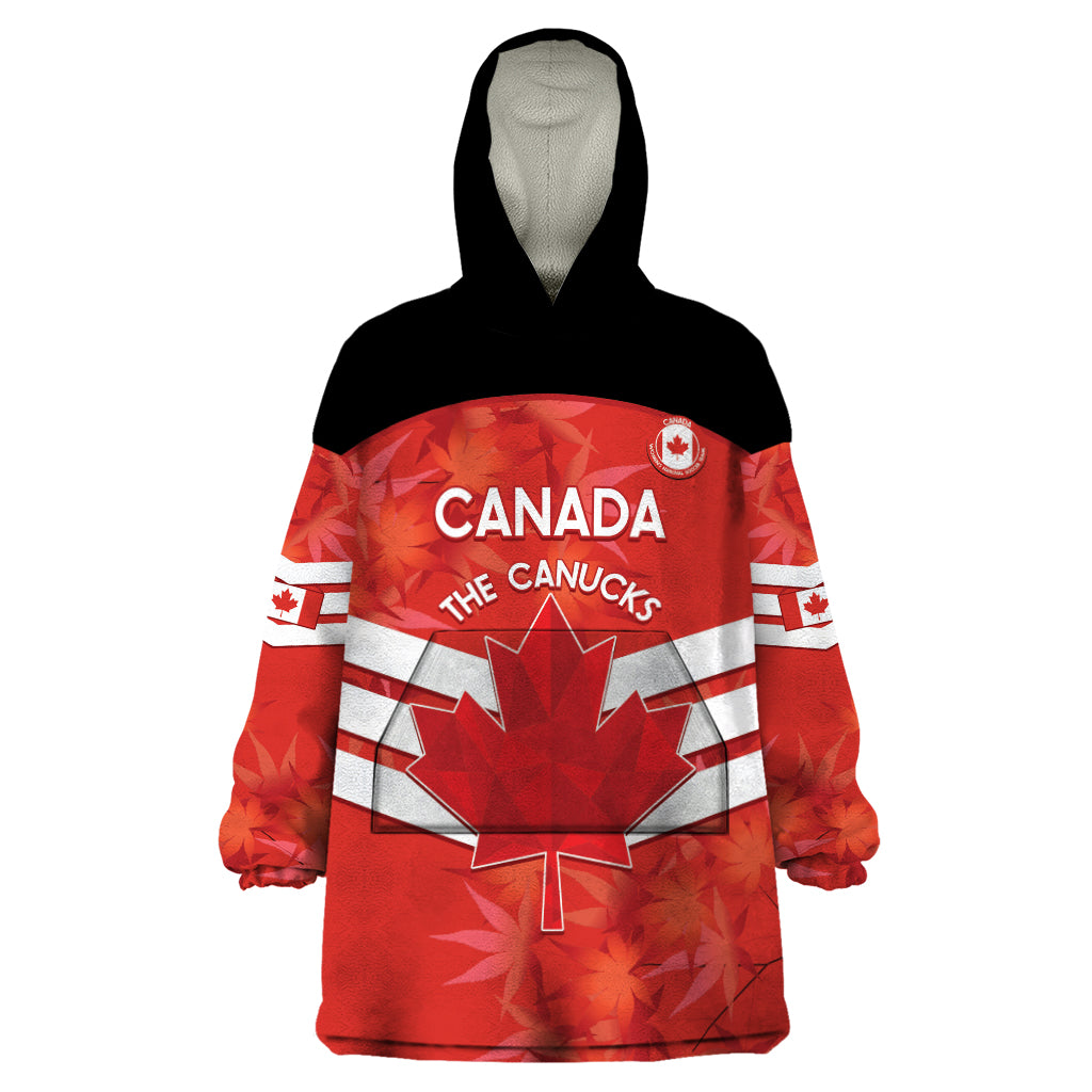 Custom Canada Soccer Wearable Blanket Hoodie Summer 2024 Olympic Go Champions Canucks