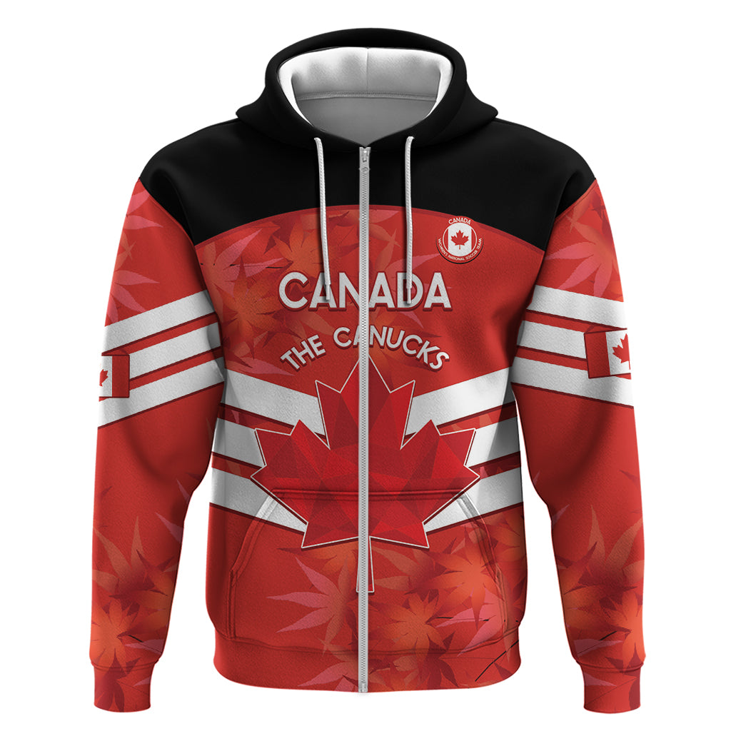 Custom Canada Soccer Zip Hoodie Summer 2024 Olympic Go Champions Canucks
