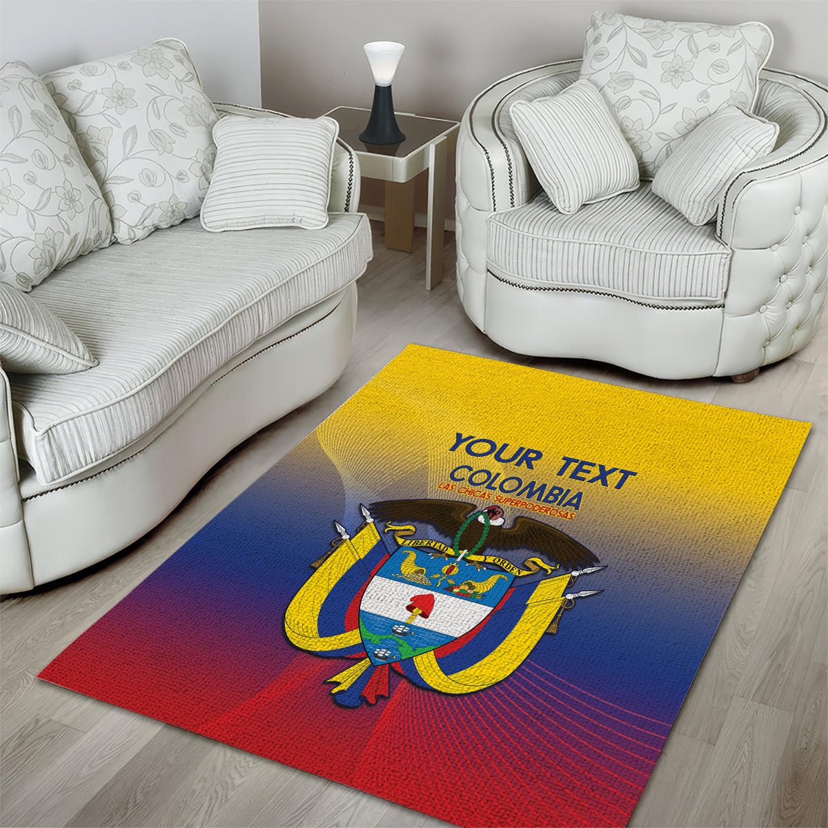 Custom Colombia Football Area Rug Summer 2024 Las Chicas Superpoderosas - Wonder Print Shop