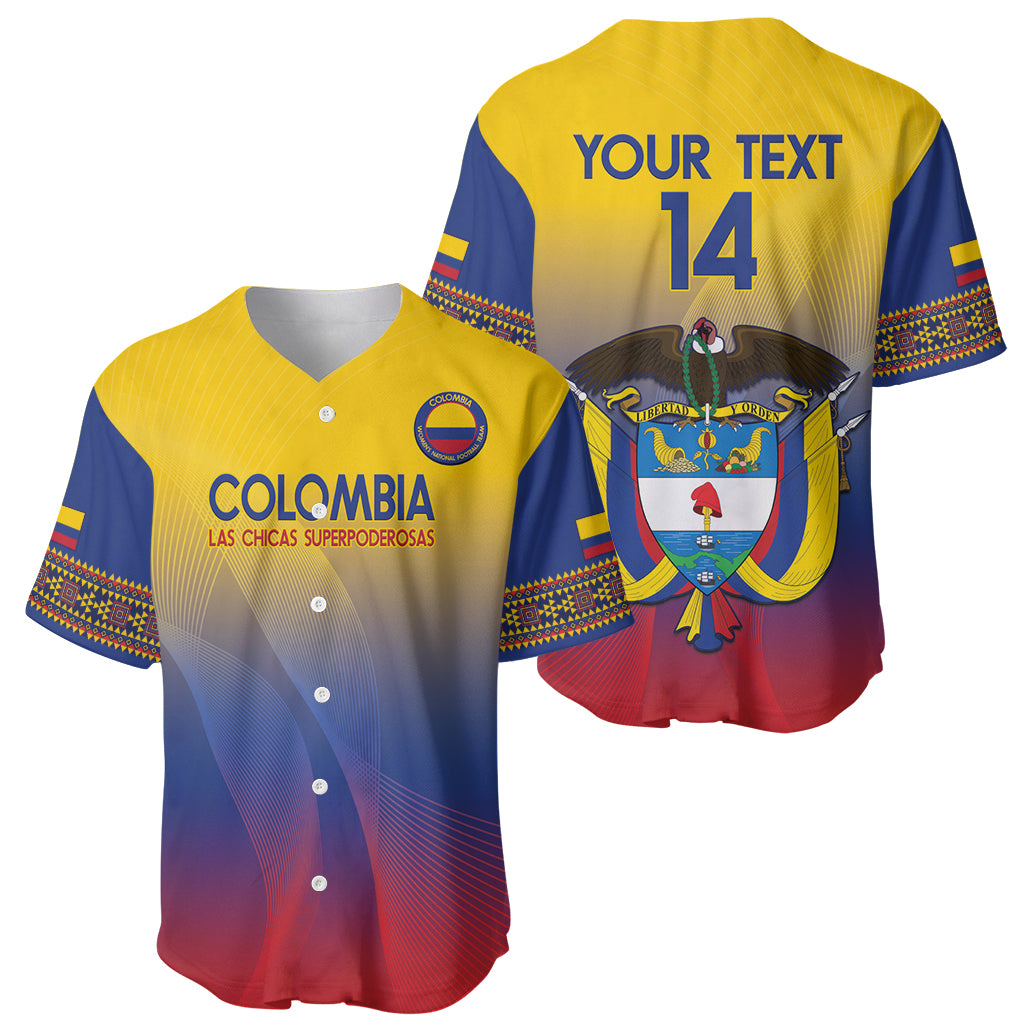 Custom Colombia Football Baseball Jersey Summer 2024 Las Chicas Superpoderosas - Wonder Print Shop