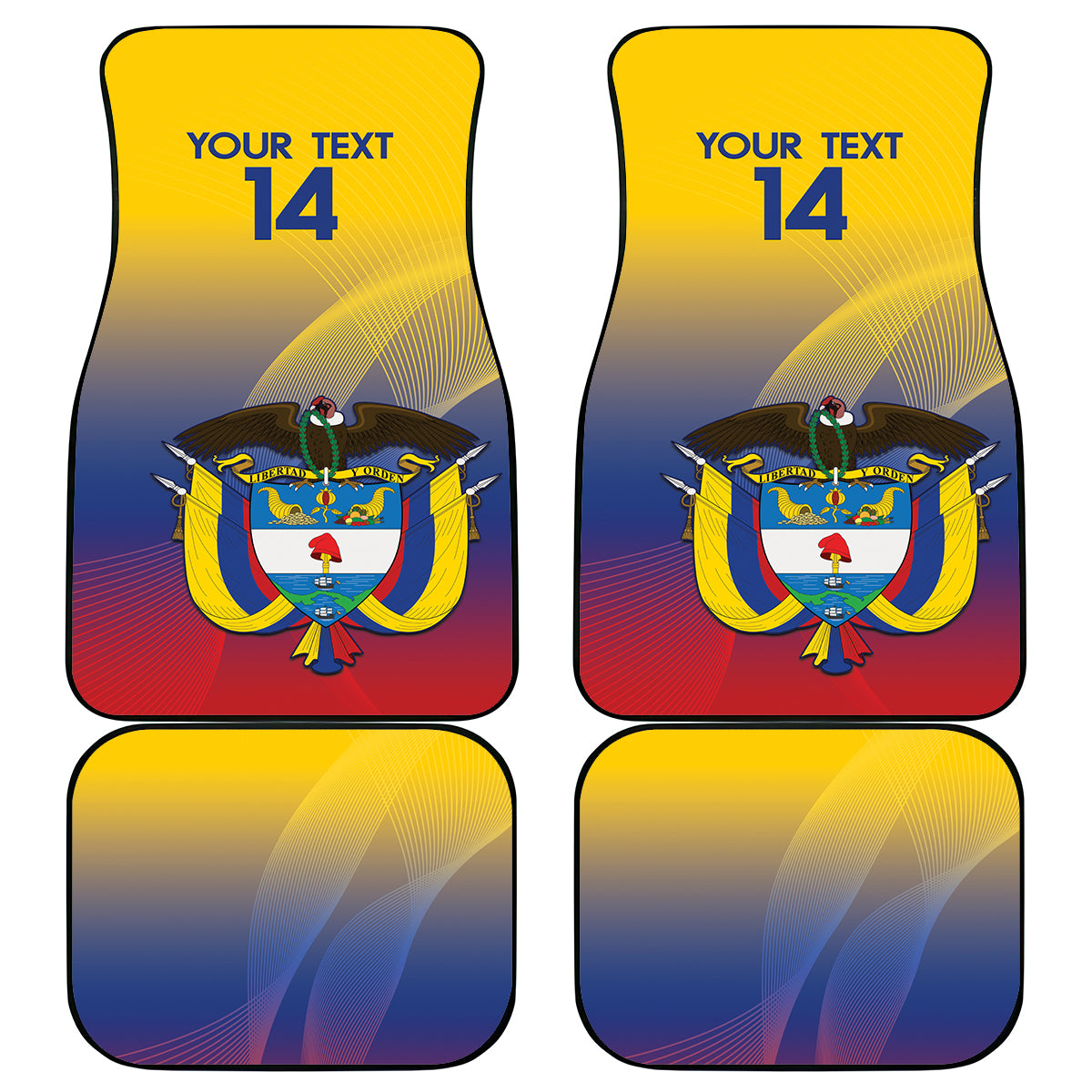 Custom Colombia Football Car Mats Summer 2024 Las Chicas Superpoderosas - Wonder Print Shop
