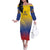 Custom Colombia Football Family Matching Off The Shoulder Long Sleeve Dress and Hawaiian Shirt Summer 2024 Las Chicas Superpoderosas - Wonder Print Shop