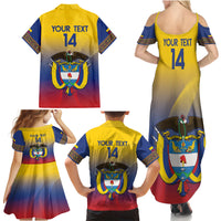 Custom Colombia Football Family Matching Summer Maxi Dress and Hawaiian Shirt Summer 2024 Las Chicas Superpoderosas - Wonder Print Shop
