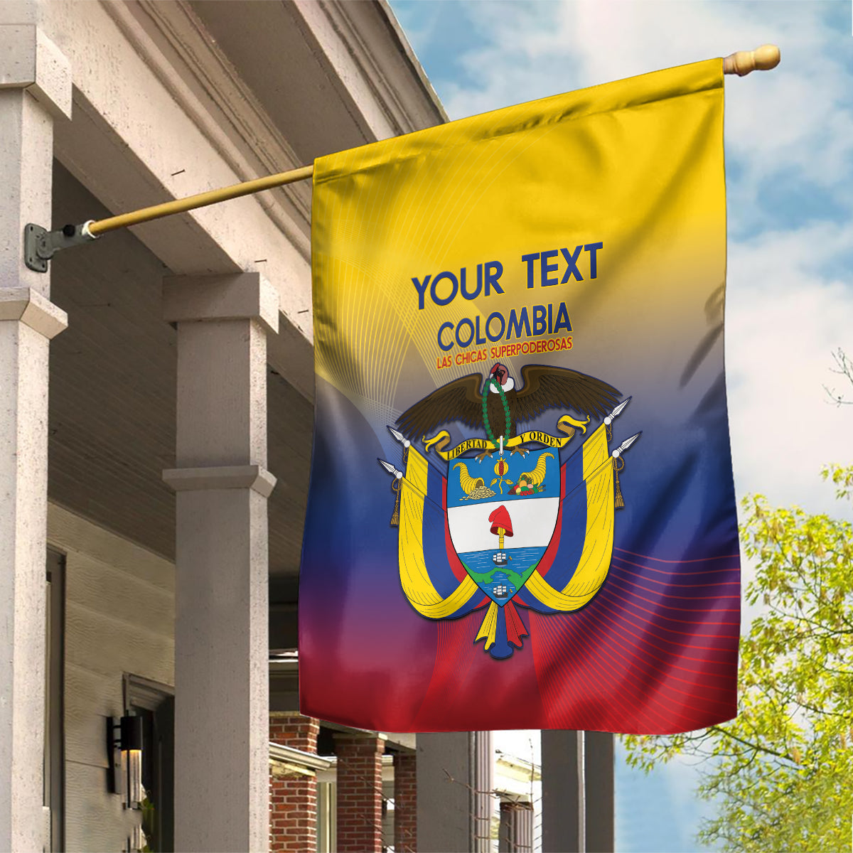 Custom Colombia Football Garden Flag Summer 2024 Las Chicas Superpoderosas - Wonder Print Shop