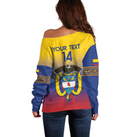 Custom Colombia Football Off Shoulder Sweater Summer 2024 Las Chicas Superpoderosas - Wonder Print Shop