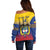 Custom Colombia Football Off Shoulder Sweater Summer 2024 Las Chicas Superpoderosas - Wonder Print Shop