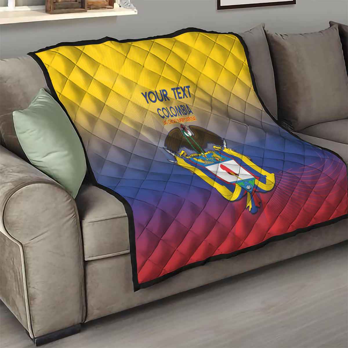 Custom Colombia Football Quilt Summer 2024 Las Chicas Superpoderosas - Wonder Print Shop