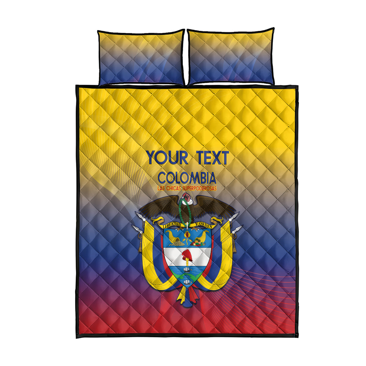 Custom Colombia Football Quilt Bed Set Summer 2024 Las Chicas Superpoderosas - Wonder Print Shop