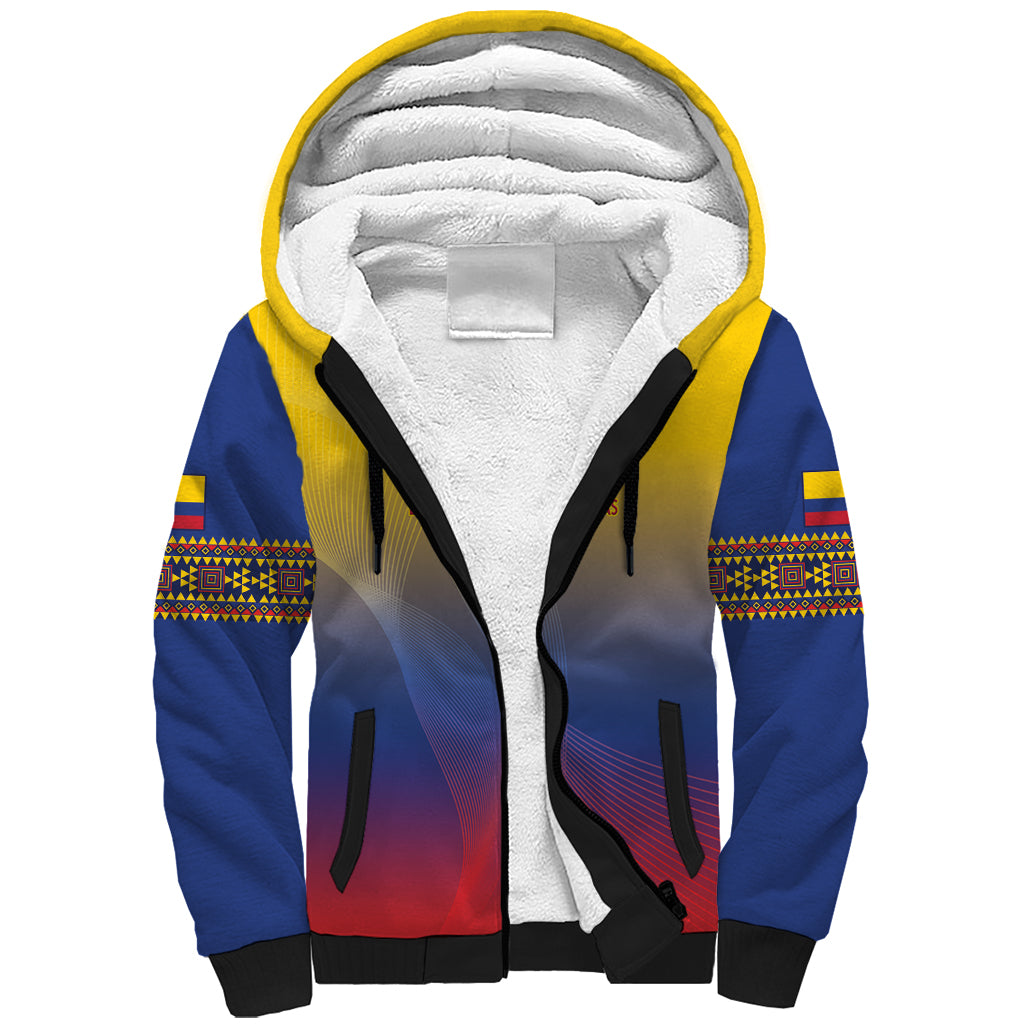 Custom Colombia Football Sherpa Hoodie Summer 2024 Las Chicas Superpoderosas - Wonder Print Shop