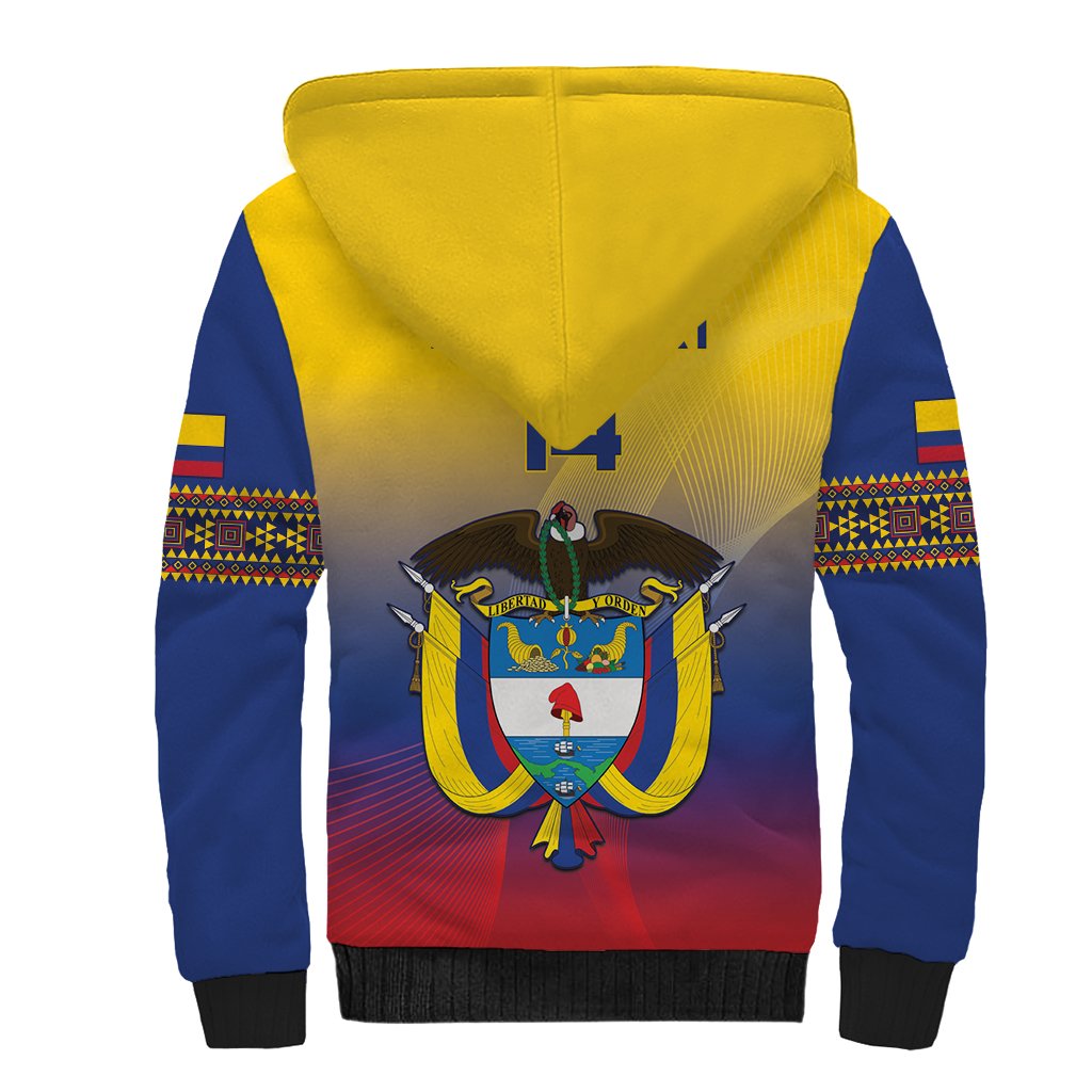 Custom Colombia Football Sherpa Hoodie Summer 2024 Las Chicas Superpoderosas - Wonder Print Shop