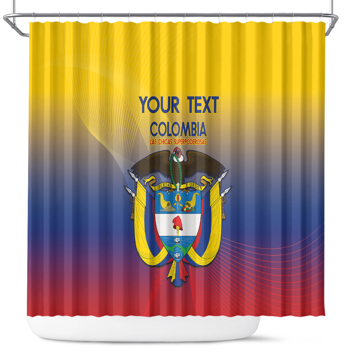 Custom Colombia Football Shower Curtain Summer 2024 Olympic Las Chicas Superpoderosas