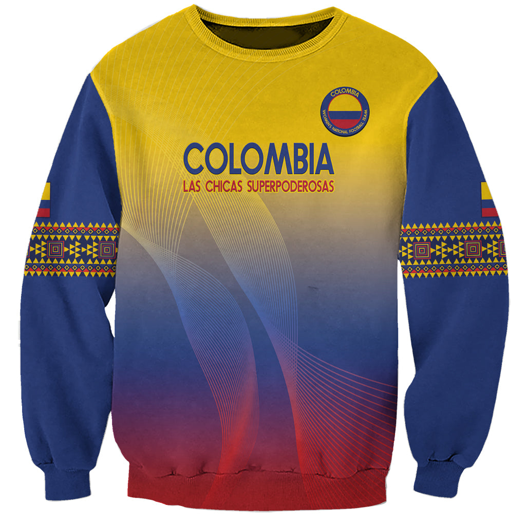 Custom Colombia Football Sweatshirt Summer 2024 Las Chicas Superpoderosas - Wonder Print Shop