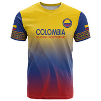 Custom Colombia Football T Shirt Summer 2024 Las Chicas Superpoderosas - Wonder Print Shop