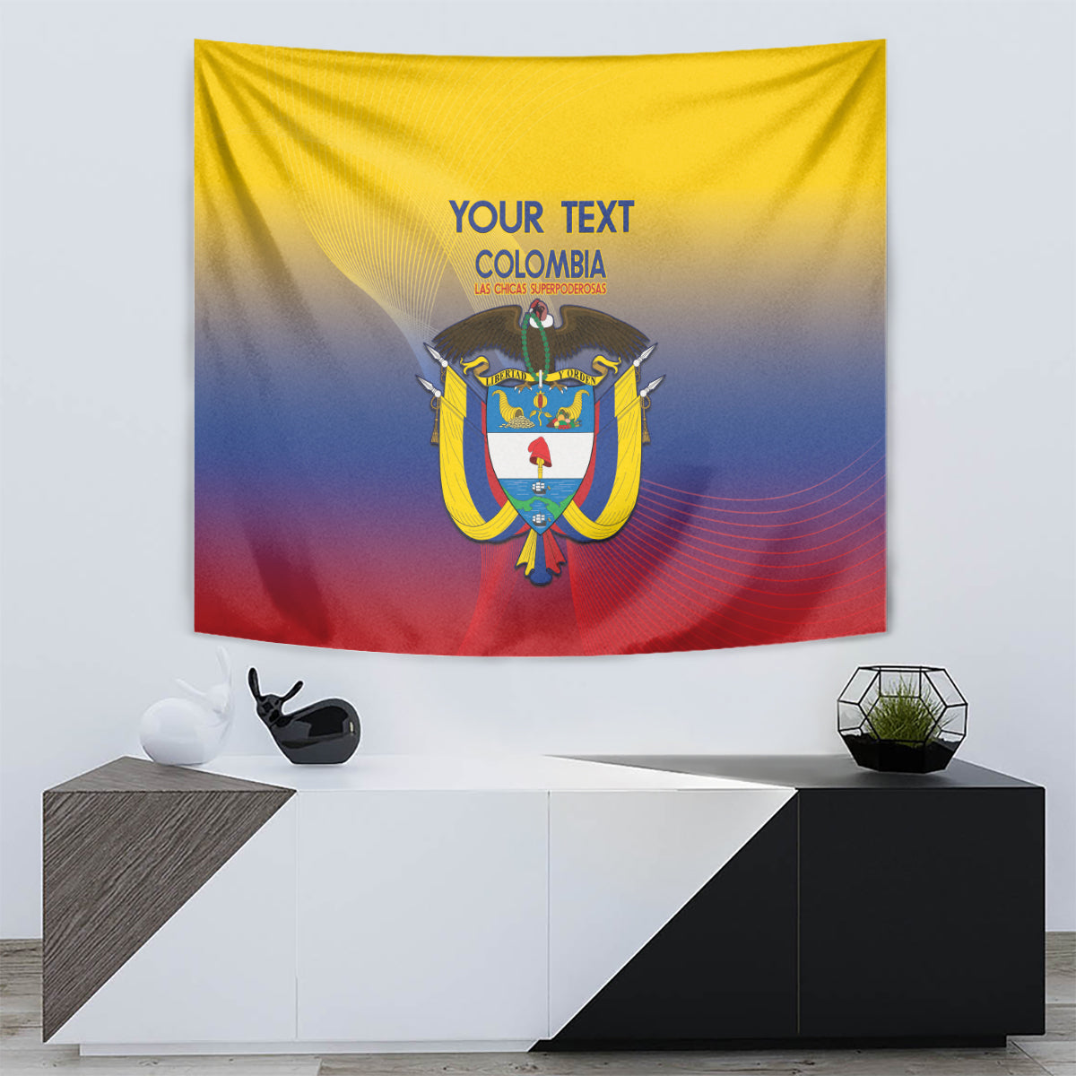 Custom Colombia Football Tapestry Summer 2024 Las Chicas Superpoderosas - Wonder Print Shop