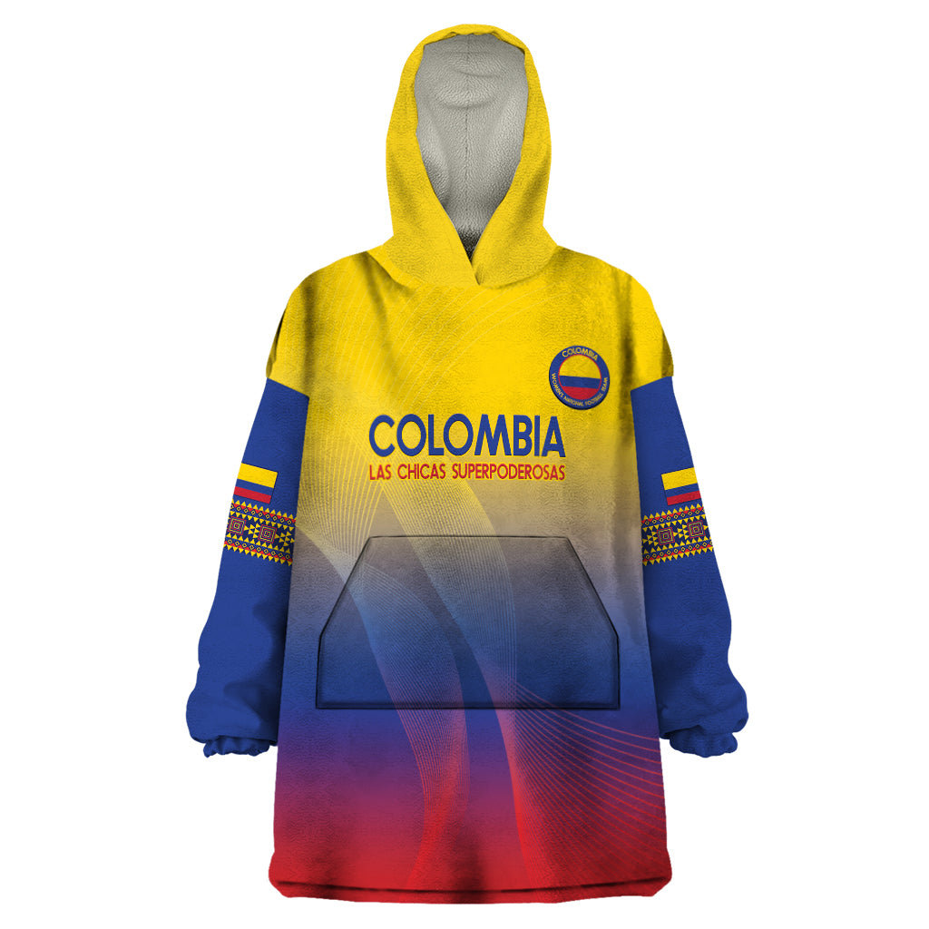 Custom Colombia Football Wearable Blanket Hoodie Summer 2024 Olympic Las Chicas Superpoderosas
