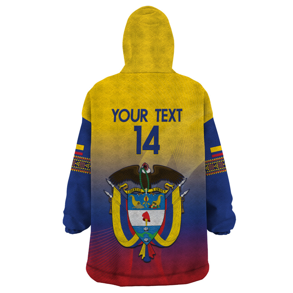 Custom Colombia Football Wearable Blanket Hoodie Summer 2024 Las Chicas Superpoderosas - Wonder Print Shop