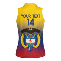 Custom Colombia Football Women Sleeveless Polo Shirt Summer 2024 Las Chicas Superpoderosas - Wonder Print Shop