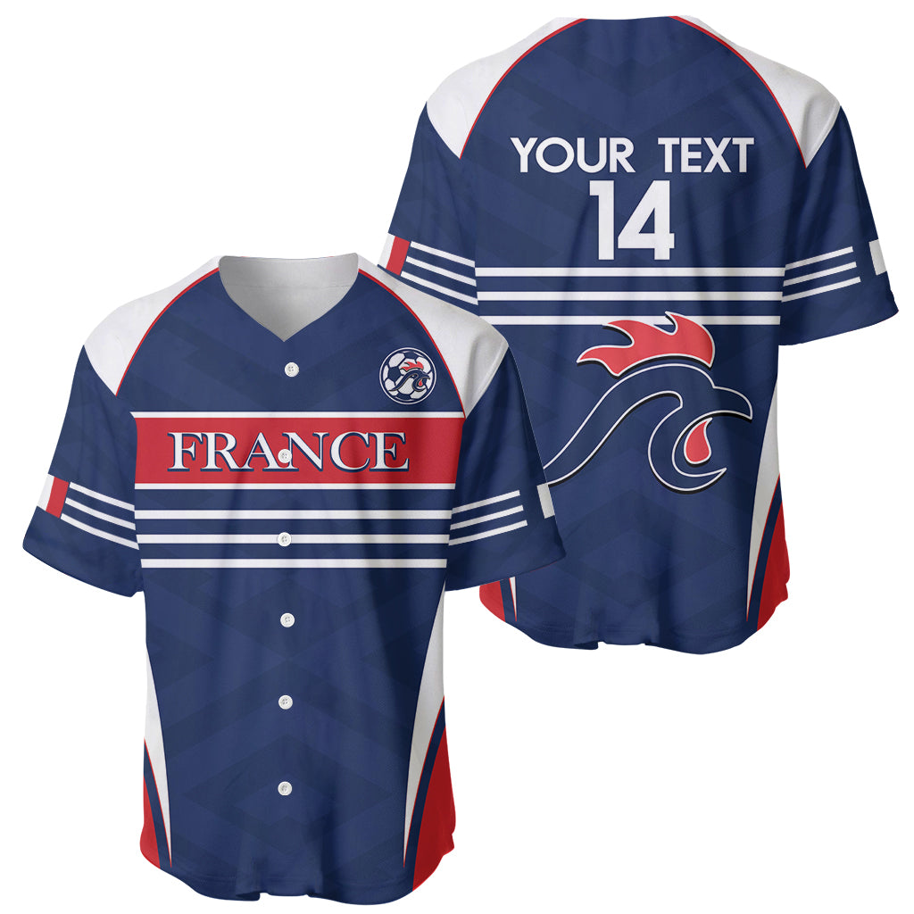 Custom France Football Baseball Jersey Summer 2024 Les Bleues - Wonder Print Shop