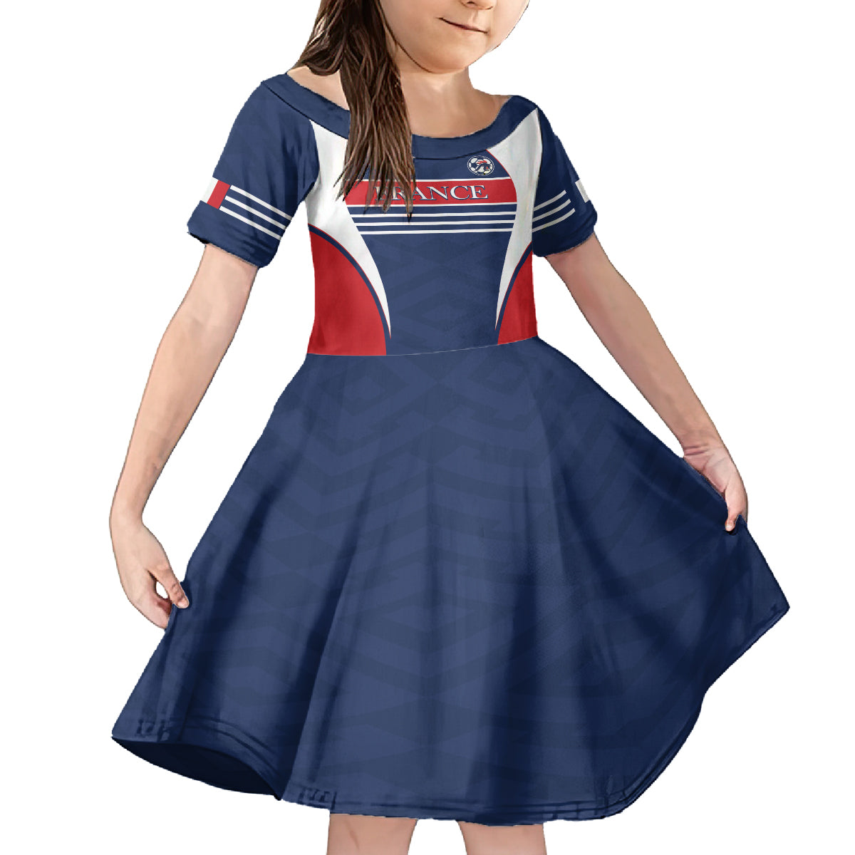 Custom France Football Family Matching Long Sleeve Bodycon Dress and Hawaiian Shirt Summer 2024 Les Bleues - Wonder Print Shop