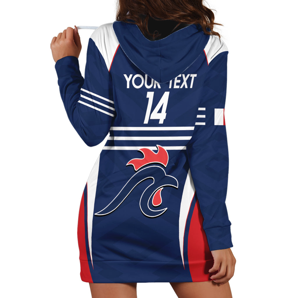 Custom France Football Hoodie Dress Summer 2024 Les Bleues - Wonder Print Shop