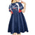 Custom France Football Kid Short Sleeve Dress Summer 2024 Les Bleues - Wonder Print Shop