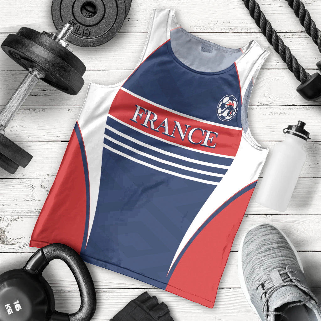 Custom France Football Men Tank Top Summer 2024 Les Bleues - Wonder Print Shop