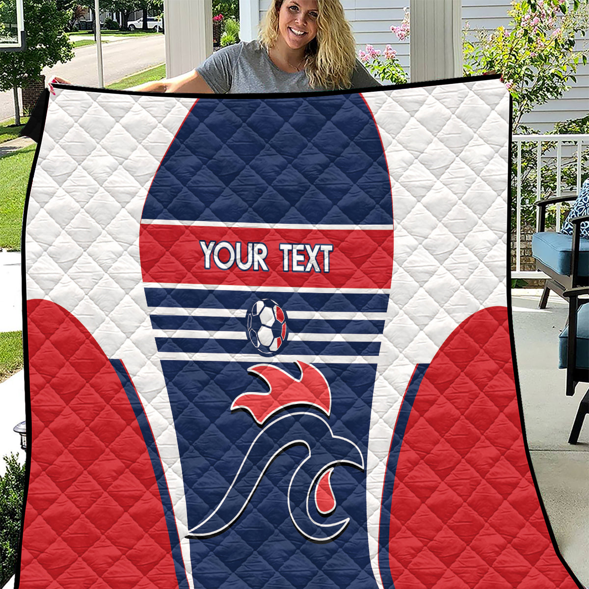Custom France Football Quilt Summer 2024 Les Bleues - Wonder Print Shop