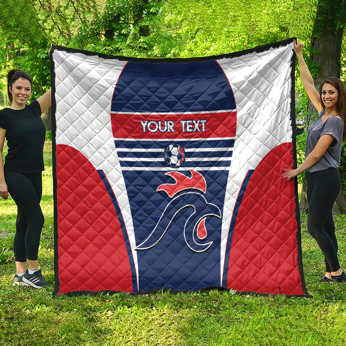 Custom France Football Quilt Summer 2024 Les Bleues - Wonder Print Shop