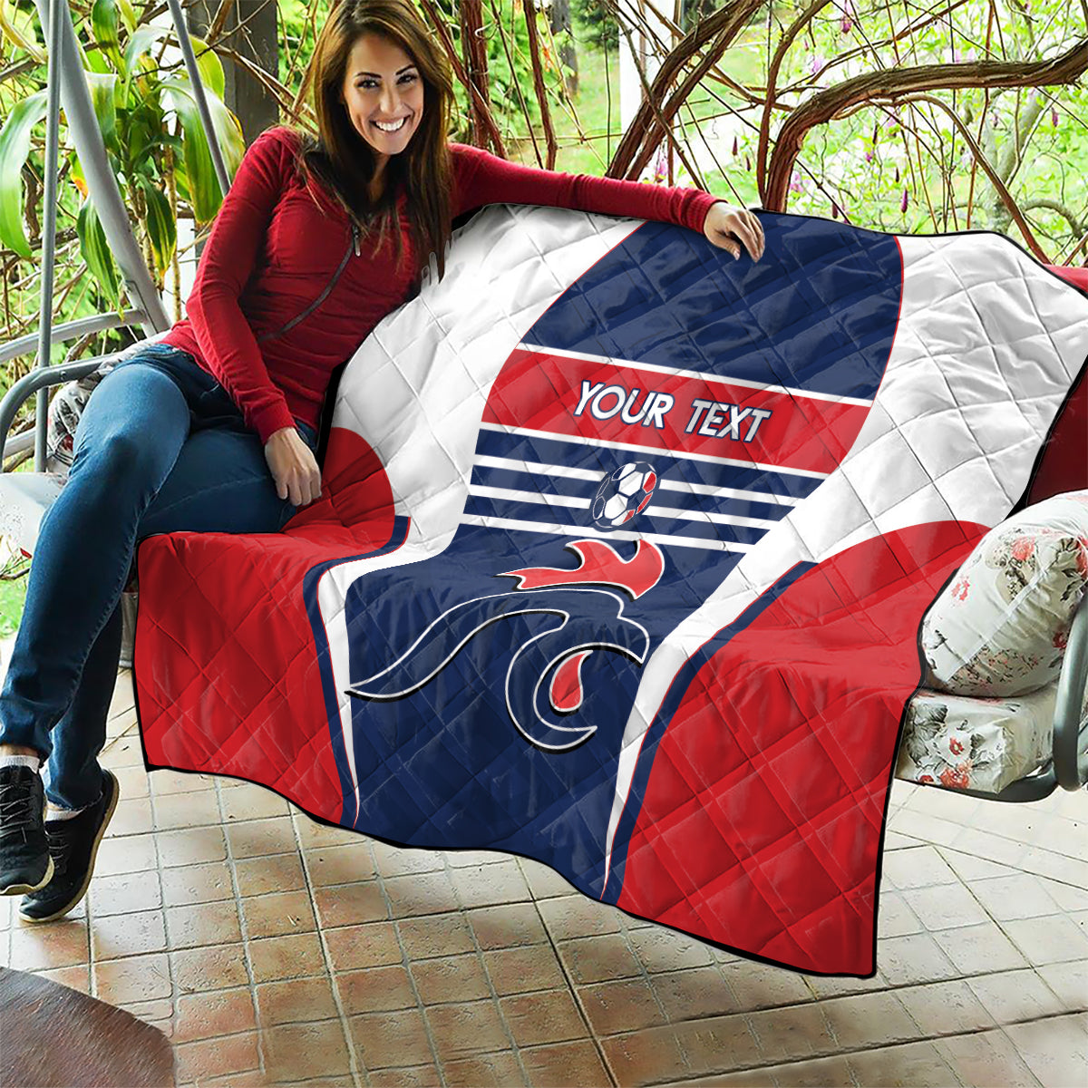 Custom France Football Quilt Summer 2024 Les Bleues - Wonder Print Shop