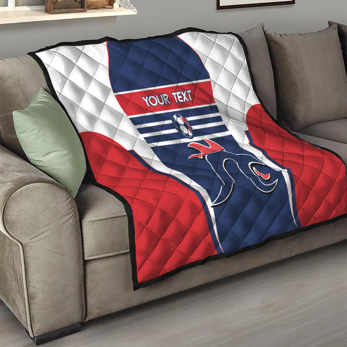 Custom France Football Quilt Summer 2024 Les Bleues - Wonder Print Shop
