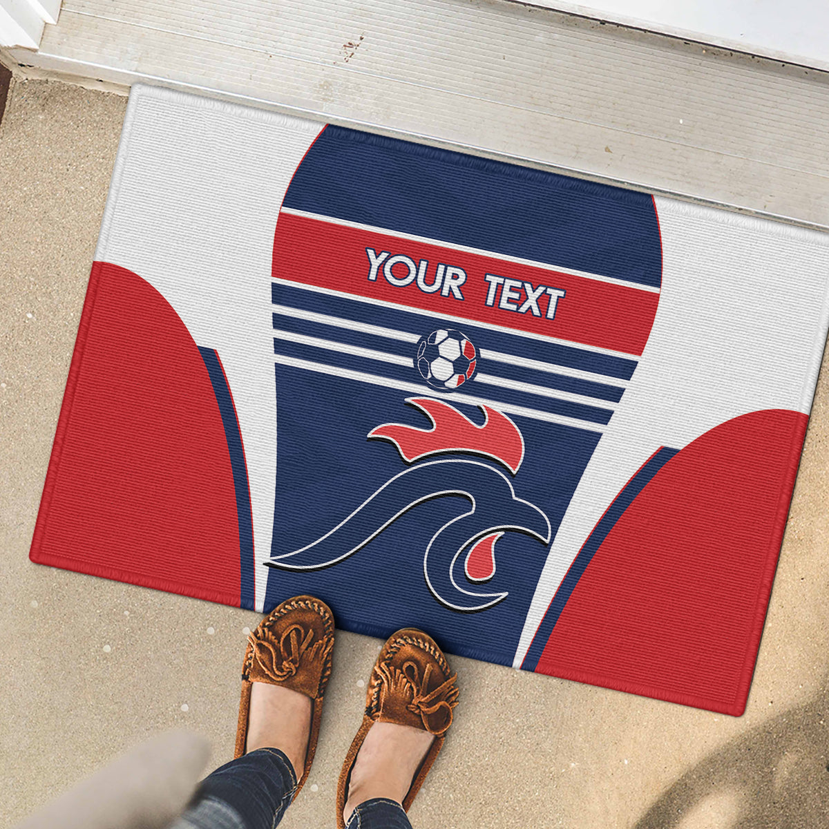 Custom France Football Rubber Doormat Summer 2024 Les Bleues - Wonder Print Shop