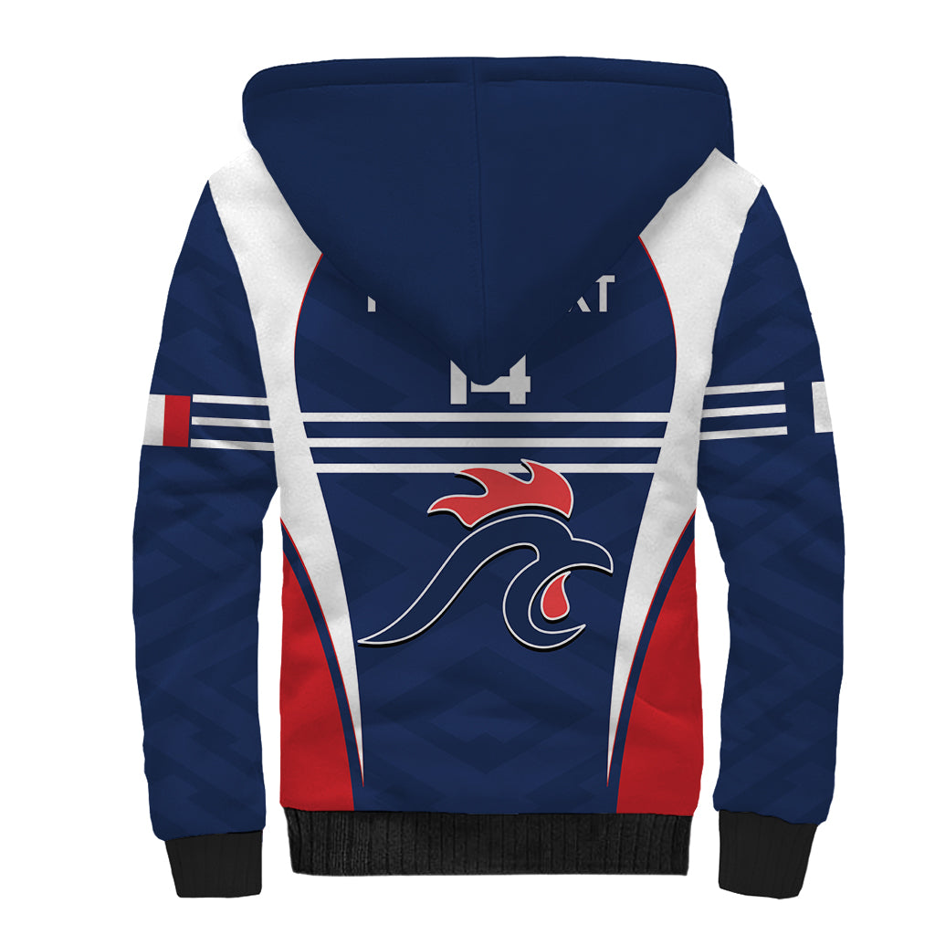 Custom France Football Sherpa Hoodie Summer 2024 Les Bleues - Wonder Print Shop
