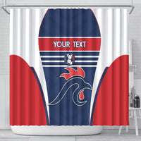 Custom France Football Shower Curtain Summer 2024 Olympic Les Bleues