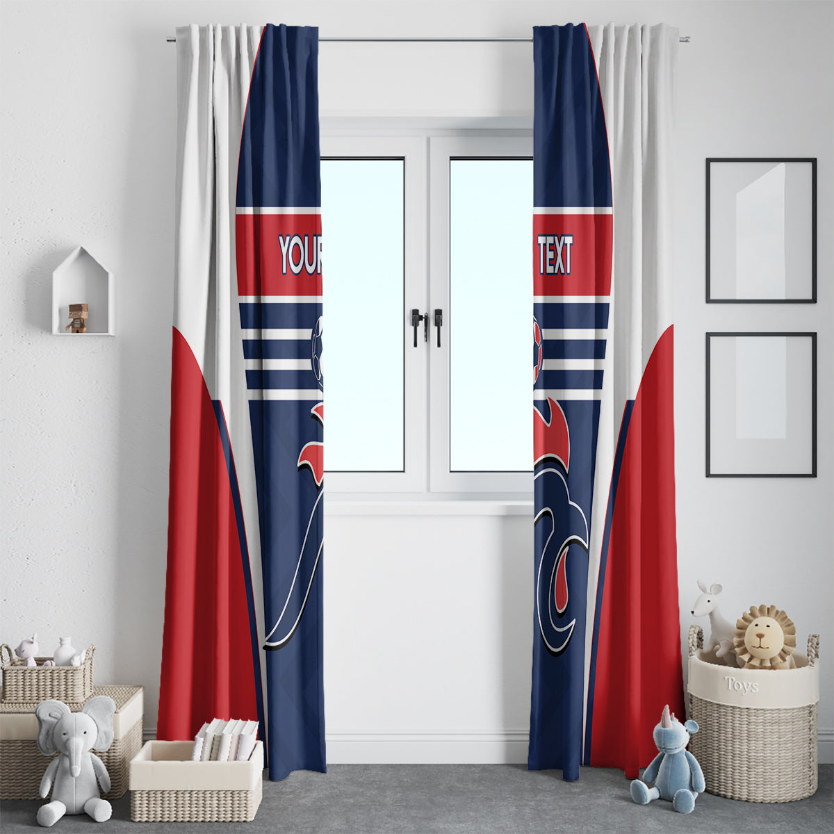 Custom France Football Window Curtain Summer 2024 Les Bleues - Wonder Print Shop