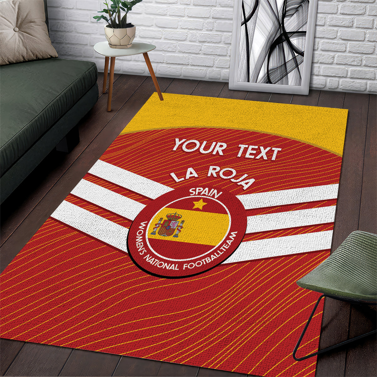 Custom Spain Football Area Rug Summer 2024 La Roja - Wonder Print Shop