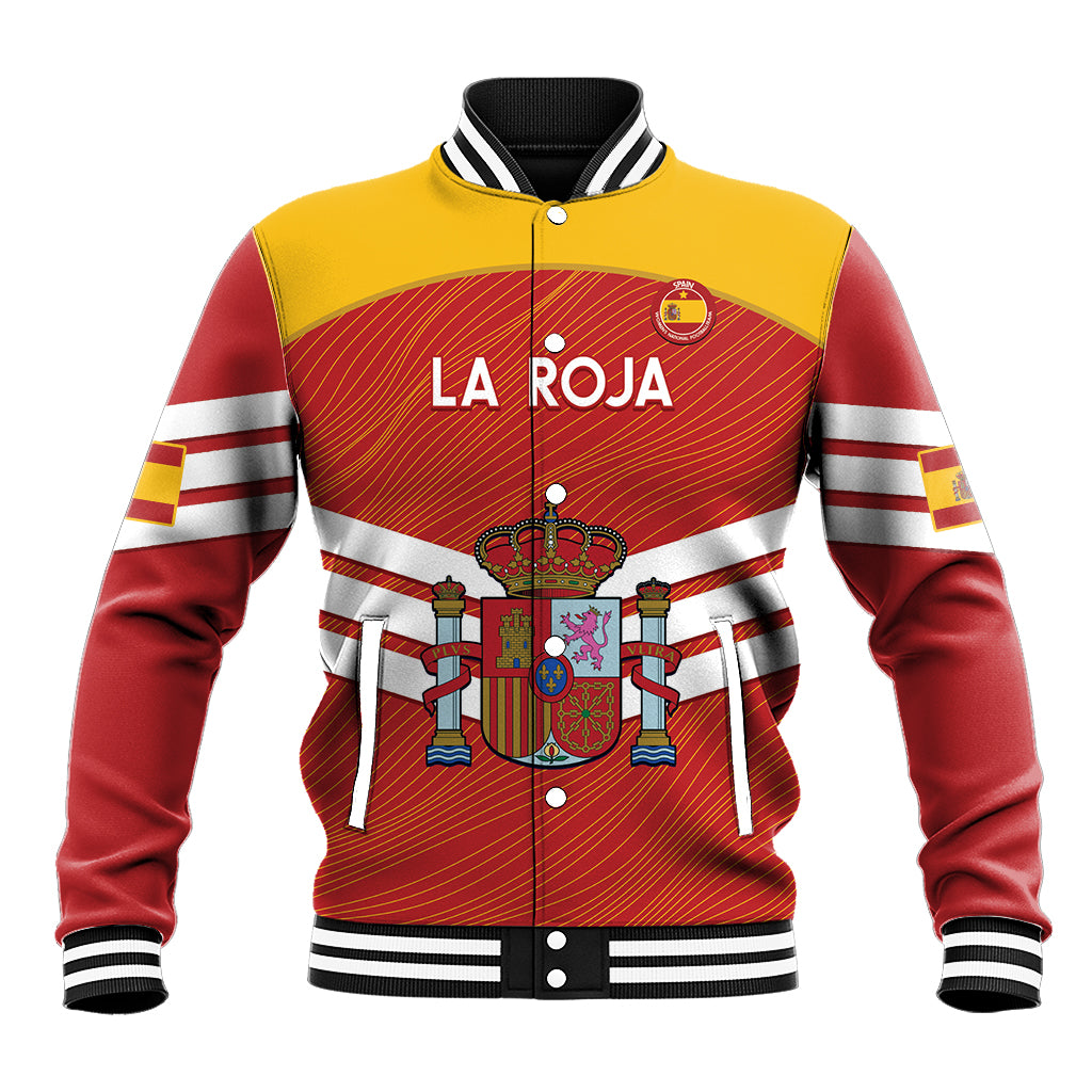 Custom Spain Football Baseball Jacket Summer 2024 La Roja - Wonder Print Shop